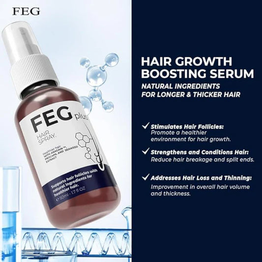FEG Plus Hair Growth Spray Genuine 100% Organic Ingredients